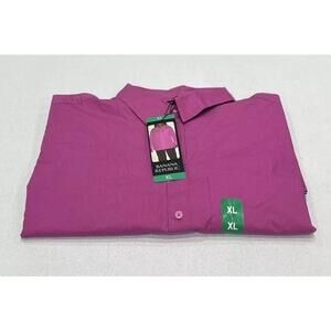 Banana Republic Womens Collar Button-Up Long Sleeve Shirt, Pink, Size XL. AK